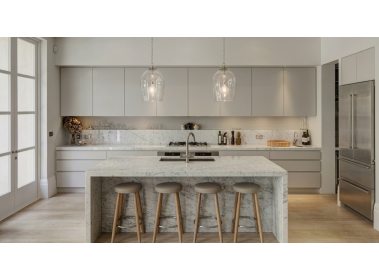 Барна стійка з каменю - Барна стійка із мармуру Bianco Carrara