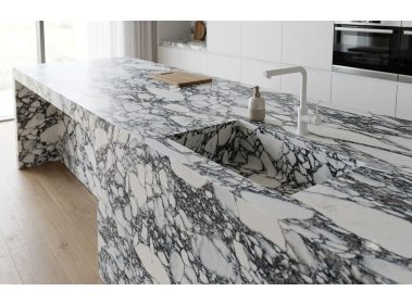 Раковины и мойки из кварцевого камня - Мойка из кварцевого камня Arabescato Alencon