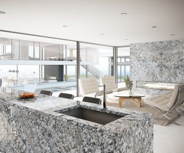 10 идей дизайна интерьера с мрамором и гранитом в 2026 году