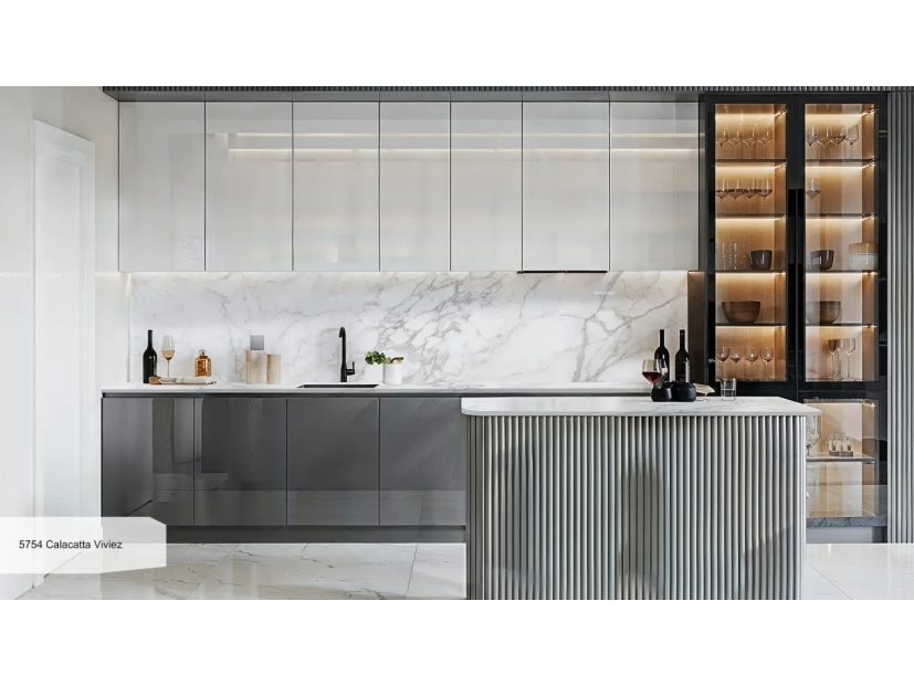 Столешница из кварцевого камня Calacatta Viviez -  купить