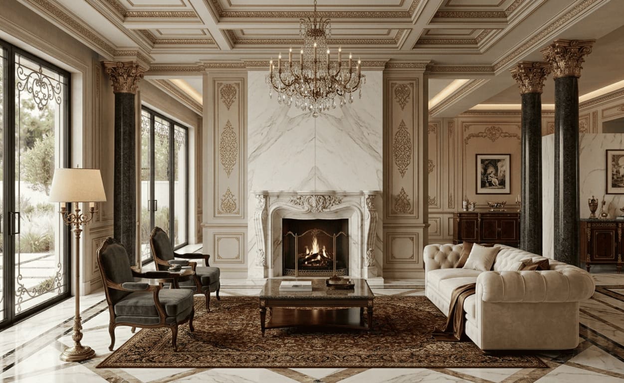 Камень для классического интерьера